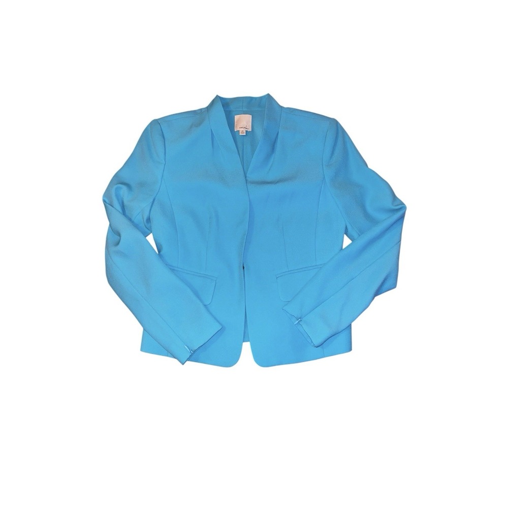 Halogen Blue Blazer Womens Size 2P Petite Bright Office Business